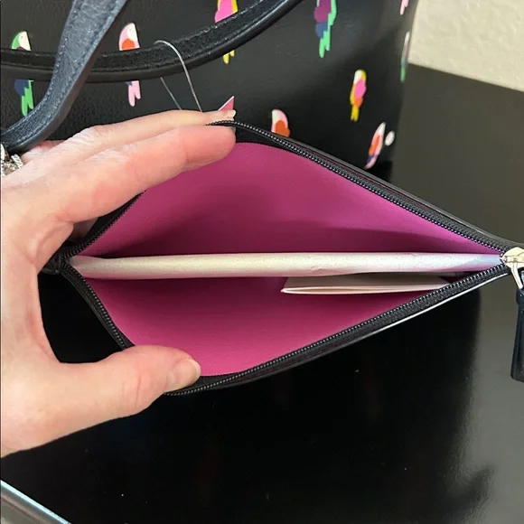 TESERVED Kate Spade Molly Flock Large Reversible Tote with Pouch - NWT Leather - Picture 15 of 17